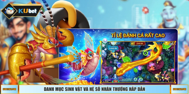 Danh mục sinh vật và hệ số nhân thưởng hấp dẫn
